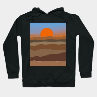 ABSTRACT MOUNTAIN SUN LANDSCAPE Hoodie